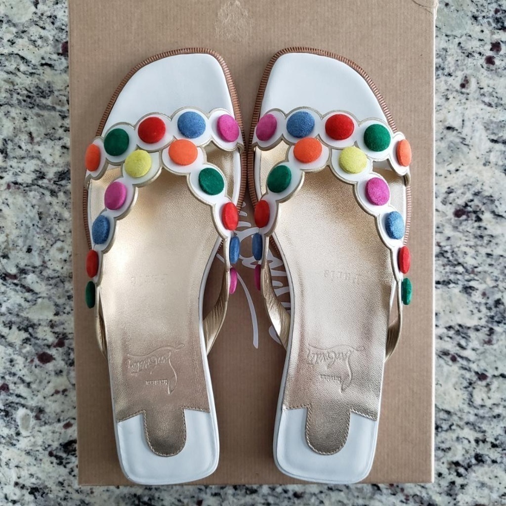 New Christian Louboutin Smarta Slide Sandal size 37 - Picture 2 of 12